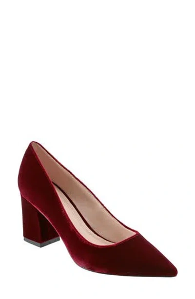 Marc Fisher Ltd Varla Block Heel Pump In Dark Red
