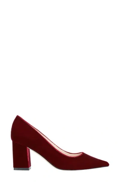 Marc Fisher Ltd Varla Block Heel Pump In Dark Red