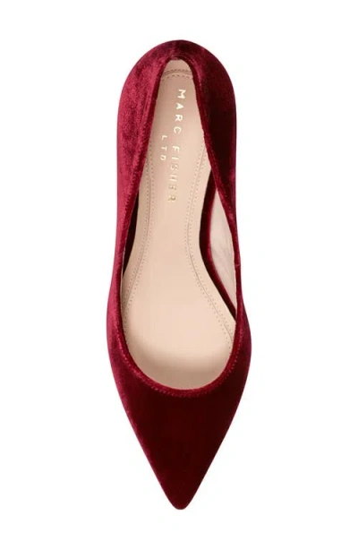 Marc Fisher Ltd Varla Block Heel Pump In Dark Red