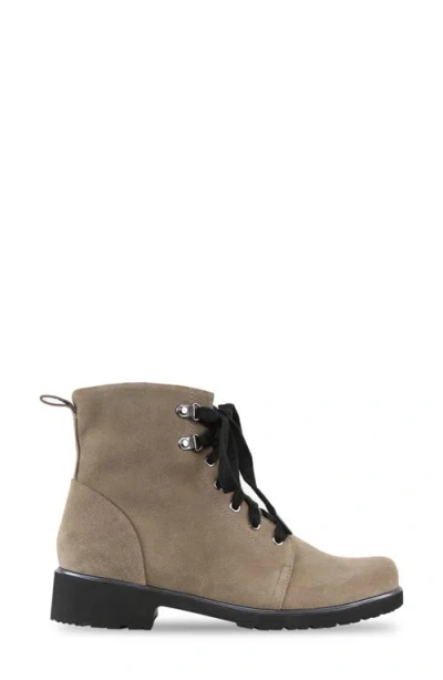 Munro Hartley Combat Boot In Almond Suede