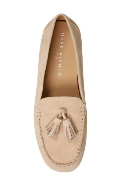 Marc Fisher Ltd Suede Moccasin Tassel Loafers In Light Natural
