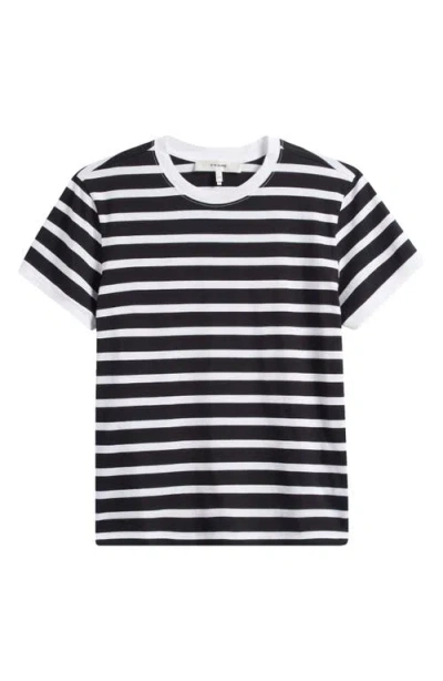 Frame Striped Cotton Jersey T-shirt In Black Multi