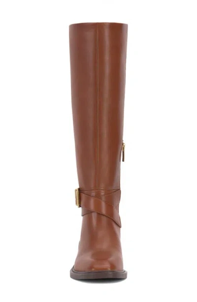 Vince Camuto Gini Buckled Knee High Riding Boots Regular Wide Extra Wide Calf In Brown