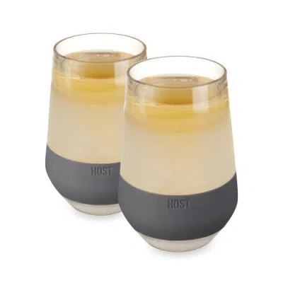 Host Wine Freeze Xl Cooling Cup Set Of 2 In Gray