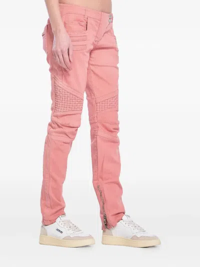 Balmain Panelled Jeans In Rosa
