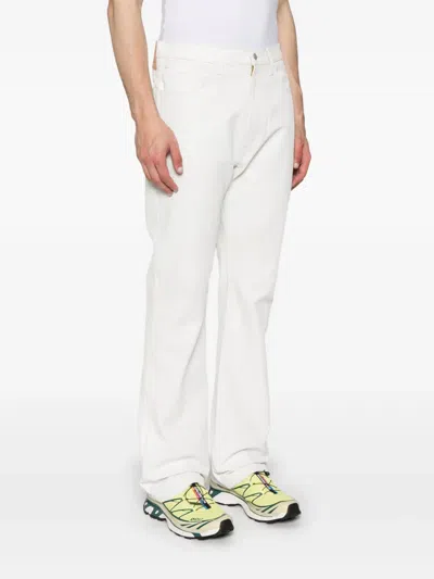 Junya Watanabe White Straight Fit Jeans In Nude