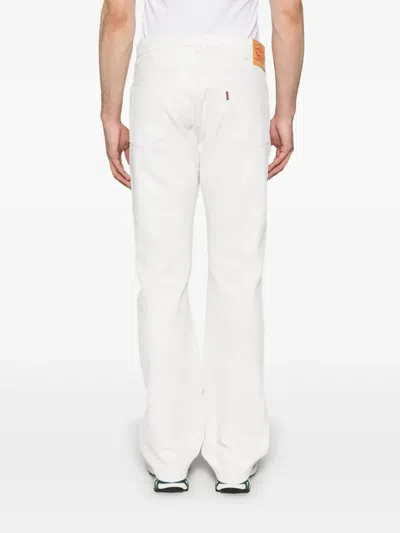 Junya Watanabe White Straight Fit Jeans In Nude