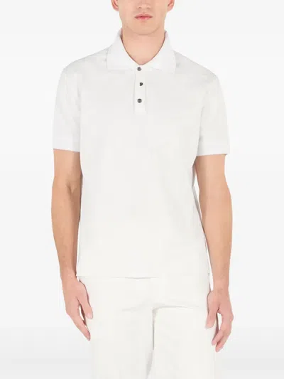 Roberto Cavalli Poloshirt Mit Python-print In Weiss
