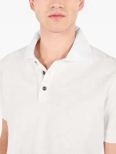 Roberto Cavalli Poloshirt Mit Python-print In Weiss
