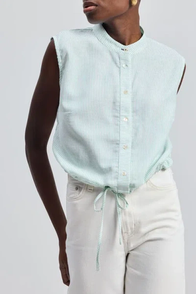 Reistor Button-down Shirt With Waist Drawstring In Parallel Paths
