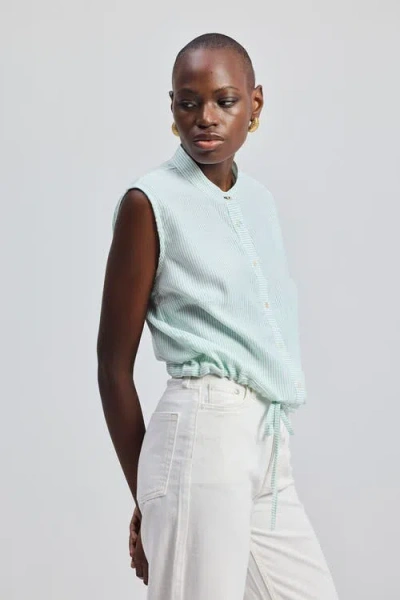 Reistor Button-down Shirt With Waist Drawstring In Parallel Paths