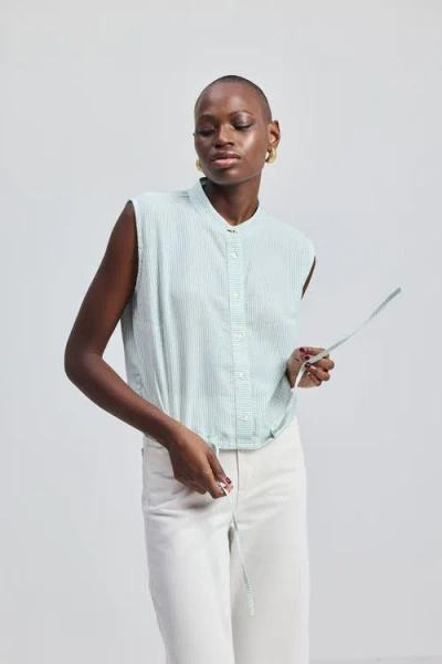 Reistor Button-down Shirt With Waist Drawstring In Parallel Paths