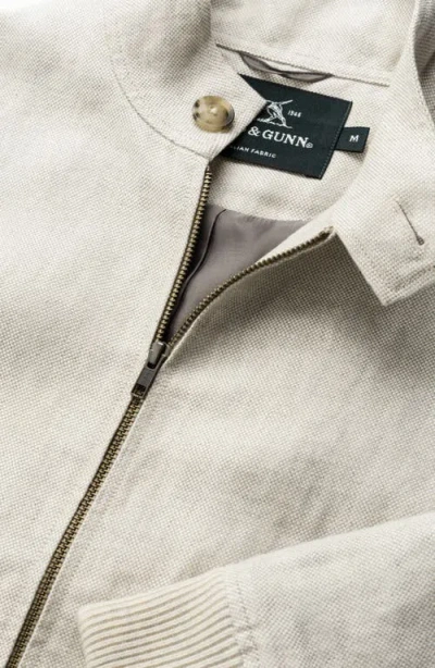 Rodd & Gunn Mcleod Bay Linen Blend Bomber Jacket In Wheat