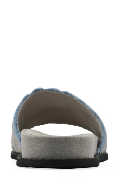 Cliffs By White Mountain Maxim Slide Sandal In Dusty Teal Lavender Fabric
