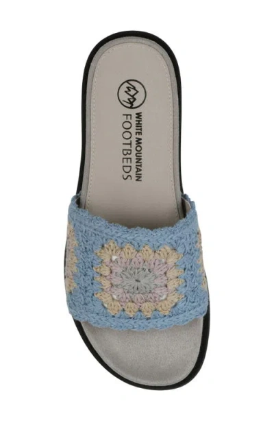 Cliffs By White Mountain Maxim Slide Sandal In Dusty Teal Lavender Fabric
