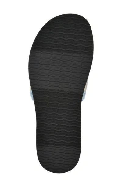 Cliffs By White Mountain Maxim Slide Sandal In Dusty Teal Lavender Fabric