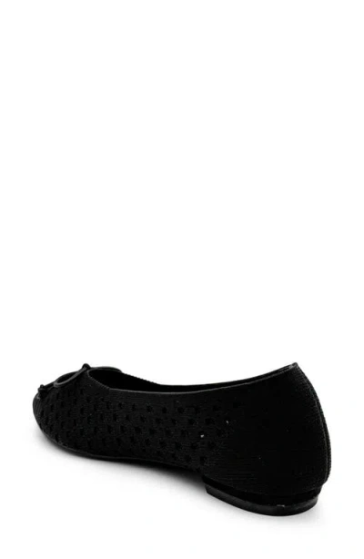 Chelsea Crew Ferry Open Knit Ballet Flat In Black Knit