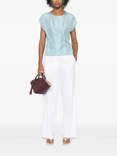 Forte Forte Gewickelte Bluse In Blau