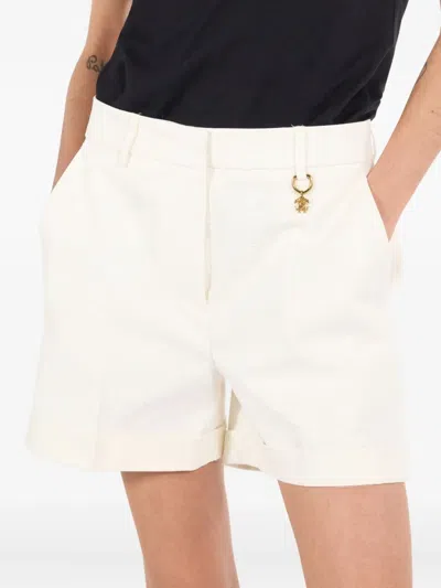 Roberto Cavalli Solid-color Python-print Shorts In Nude