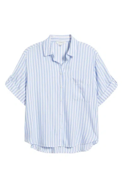Beachlunchlounge Murphy Stripe Button-up Shirt In Moscow Lilac