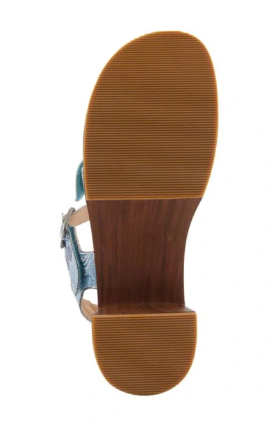 L'artiste By Spring Step Retropel Ankle Strap Platform Sandal In Light Grey Multi