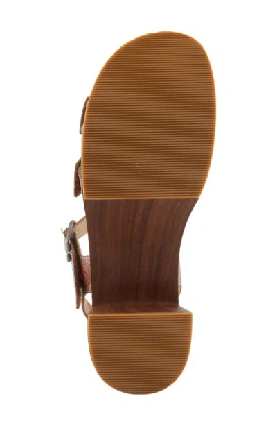 L'artiste By Spring Step Retropel Ankle Strap Platform Sandal In Brown Multi