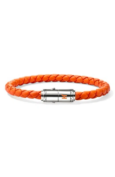 John Hardy Braided Leather Bracelet In Sterling Silver