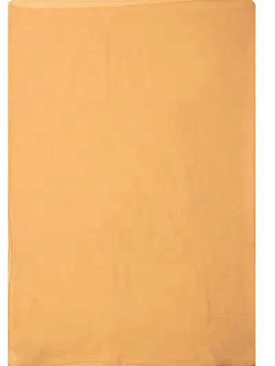 Max Mara 'magico' Wool Scarf With Fringed Edges And Monogram Pattern In 黄色