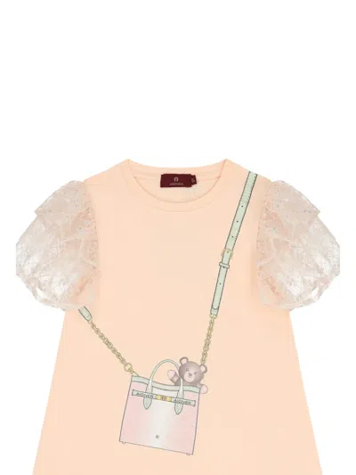 Aigner Bag-print Dress In 粉色