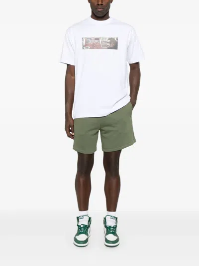 Champion Logo-patch Shorts In 绿色