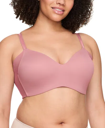 Warner's Seamless T-shirt Wireless Full Coverage Bra Rm3061a In Rose