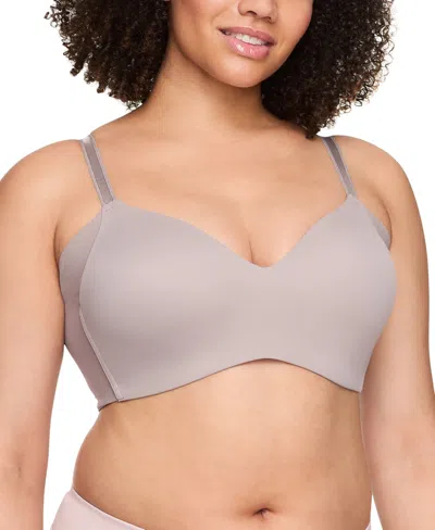 Warner's Seamless T-shirt Wireless Full Coverage Bra Rm3061a In Mink