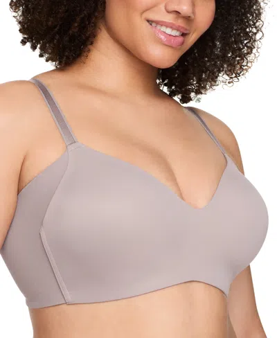 Warner's Seamless T-shirt Wireless Full Coverage Bra Rm3061a In Mink