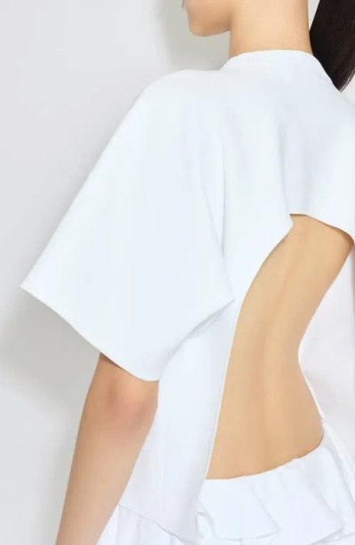 Alaïa Open Back T-shirt In Blanc