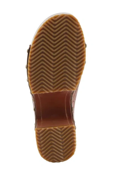 L'artiste By Spring Step Teeshirt Platform Slide Sandal In Brown Multi