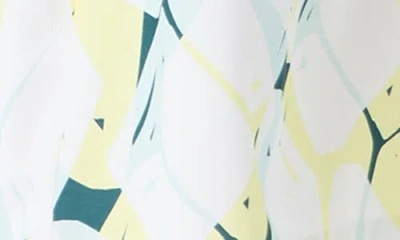 Do By Dee Ocleppo Ava Abstract Print Long Sleeve Midi Shirtdress In White