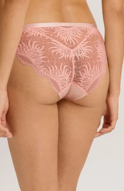 Hanro Gale Lace Back Bikini Briefs In Rosewater