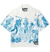 PRADA Important Ones Camp-Collar Printed Satin Shirt