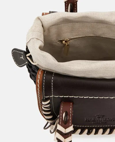 Cuba Lab Black Leather Habanera Satchels Bag In Black