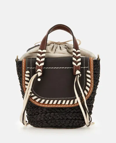 Cuba Lab Black Leather Habanera Satchels Bag In Black