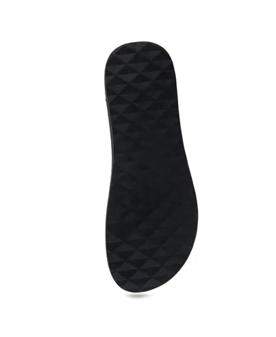 Aerosoles Women's Jace Round Toe Thong Sandals In Gold Mirror,black