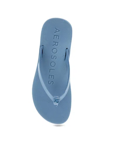 Aerosoles Women's Jace Round Toe Thong Sandals In Blue Jean