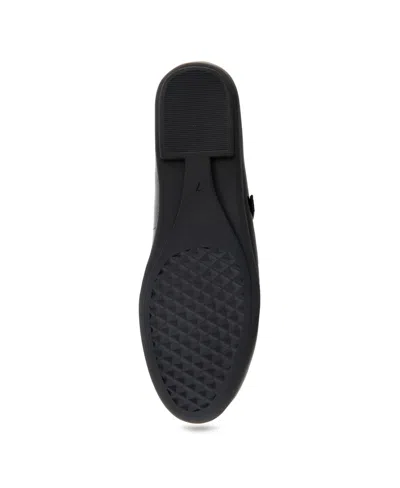 Aerosoles Women's Baylee Round Toe Mary Jane Flats In Black Patent Faux Leather