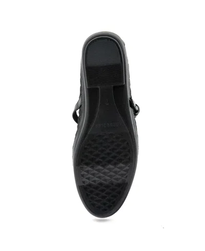 Aerosoles Women's Baylee Round Toe Mary Jane Flats In Black Mesh Fabric