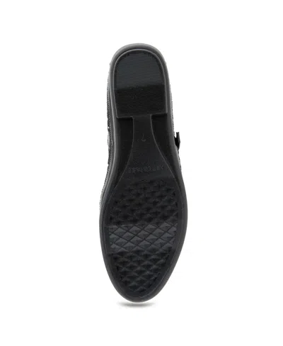 Aerosoles Baylee Mesh Mary Jane Flat In Crystal,black Mesh Fabric