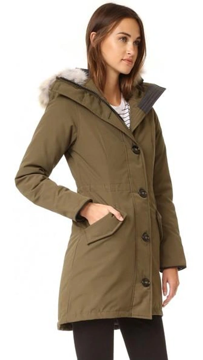 Shop Canada Goose Rossclair Parka In Military Green