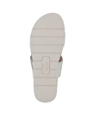Cliffs By White Mountain Tammy Slide Sandal In White Smooth