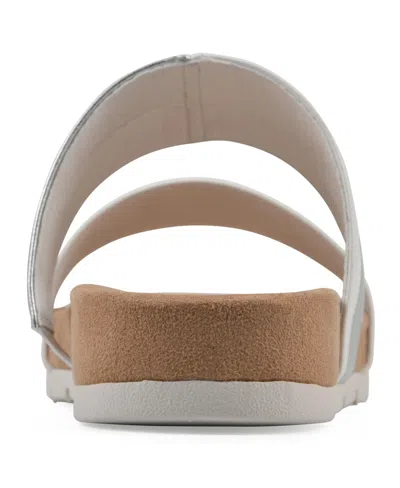 Cliffs By White Mountain Tammy Slide Sandal In White Smooth