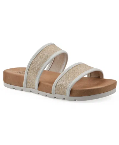 Cliffs By White Mountain Tropical Slide Sandal In White Smooth