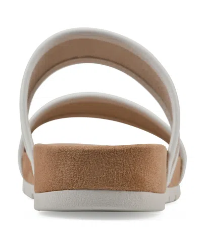 Cliffs By White Mountain Tropical Slide Sandal In White Smooth